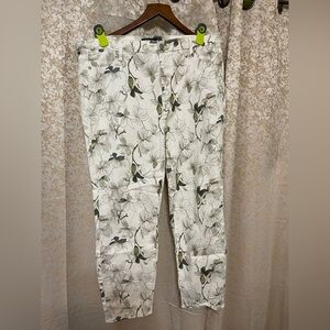 Buffalo David Bitton Floral High-Rise Ankle Pants